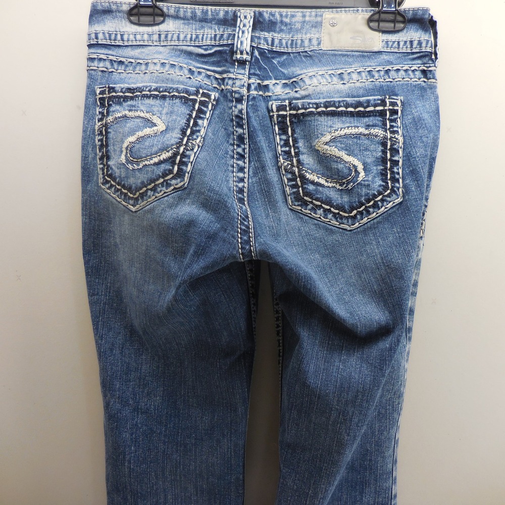 Silver Jeans Co Suki Mid‎ Bootcut Blue Denim Jeans W29 L31 L93719SAI332